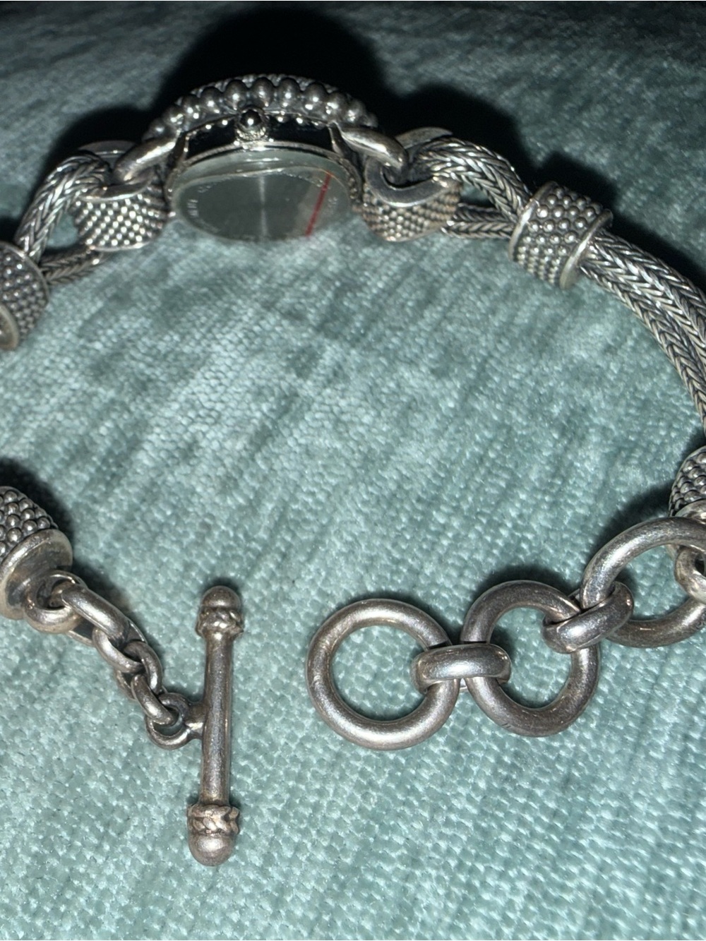 Suarti Bali BA Indonesia Sterling Silver 925 Braided Wheat Chain Watch - Picture 3 of 4